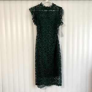 Emerald Green Lace Dress